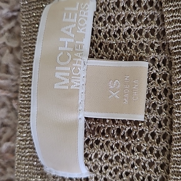 Michael Kors Gold, Mesh, Blouse/Top. Size XS - Picture 2 of 6